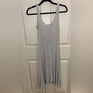 Olivia Rae- Summer Black/White Striped Midi Dress- XS